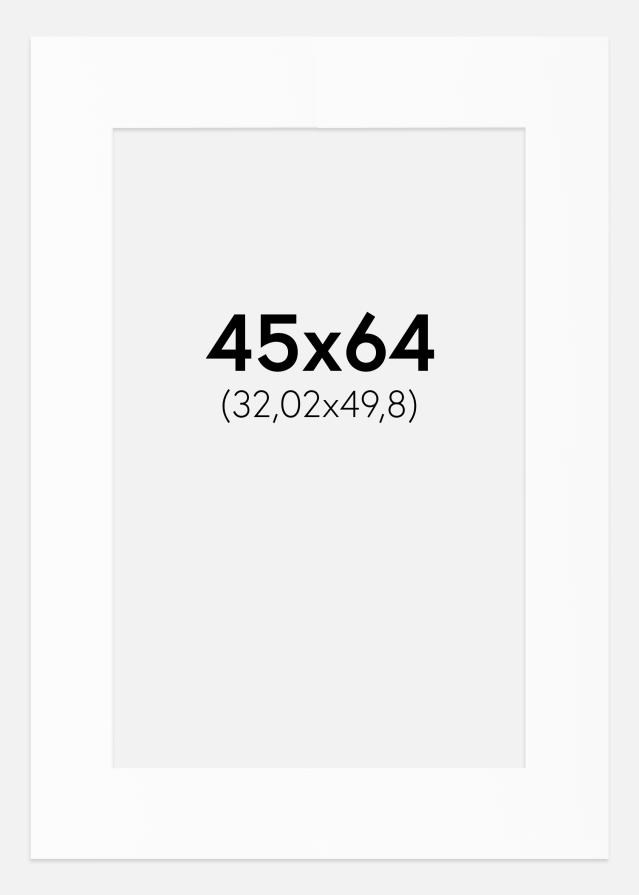 Passepartout Vit Standard (Vit Kärna) 45x64 cm (32,02x49,8)