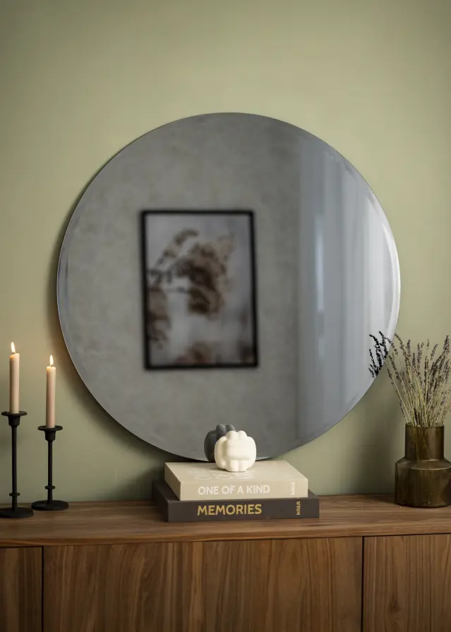 KAILA Rund Spegel Dark Smoked Grey 90 cm Ø