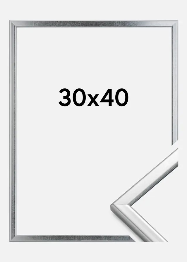 Ram Slim Matt Antireflexglas Silver 30x40 cm
