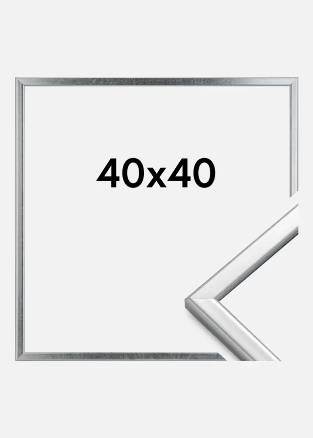 Ram Slim Matt Antireflexglas Silver 40x40 cm