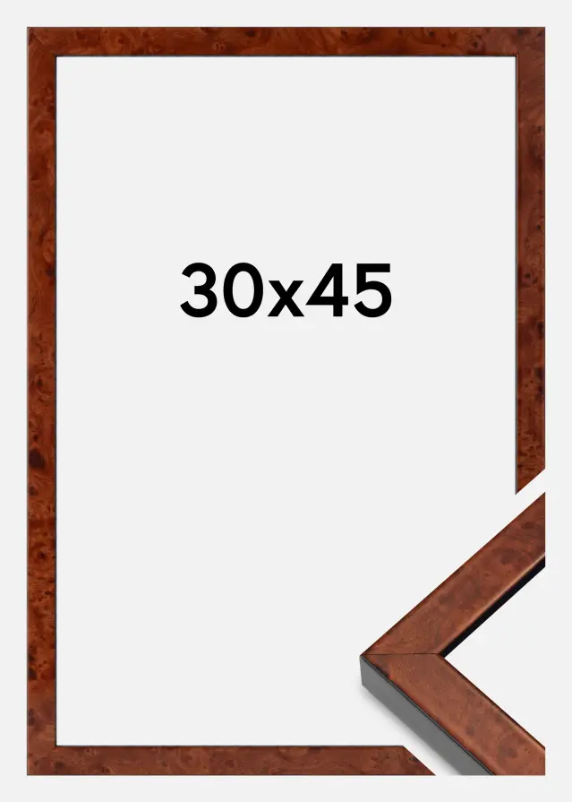 Ram Hermes Akrylglas Burr Walnut 30x45 cm