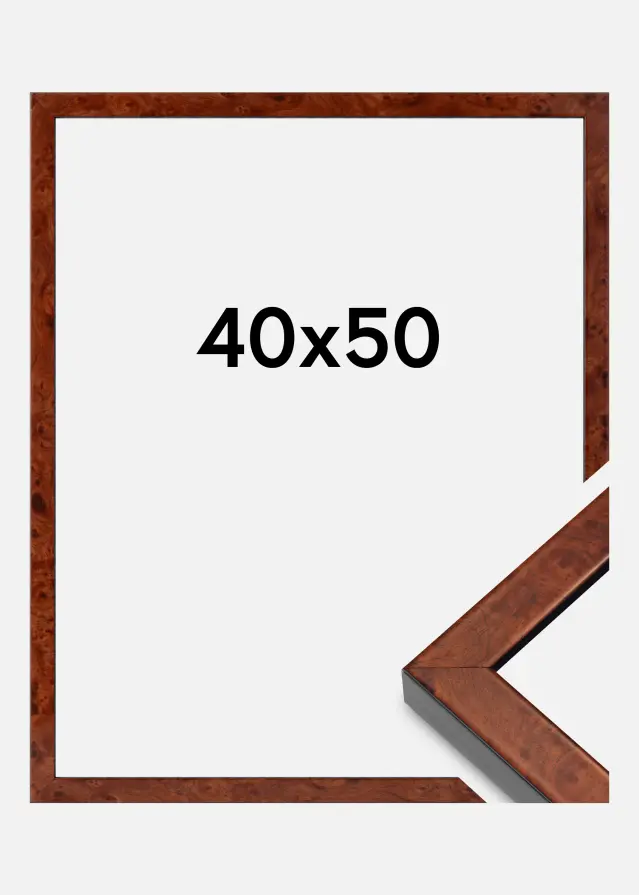 Ram Hermes Akrylglas Burr Walnut 40x50 cm