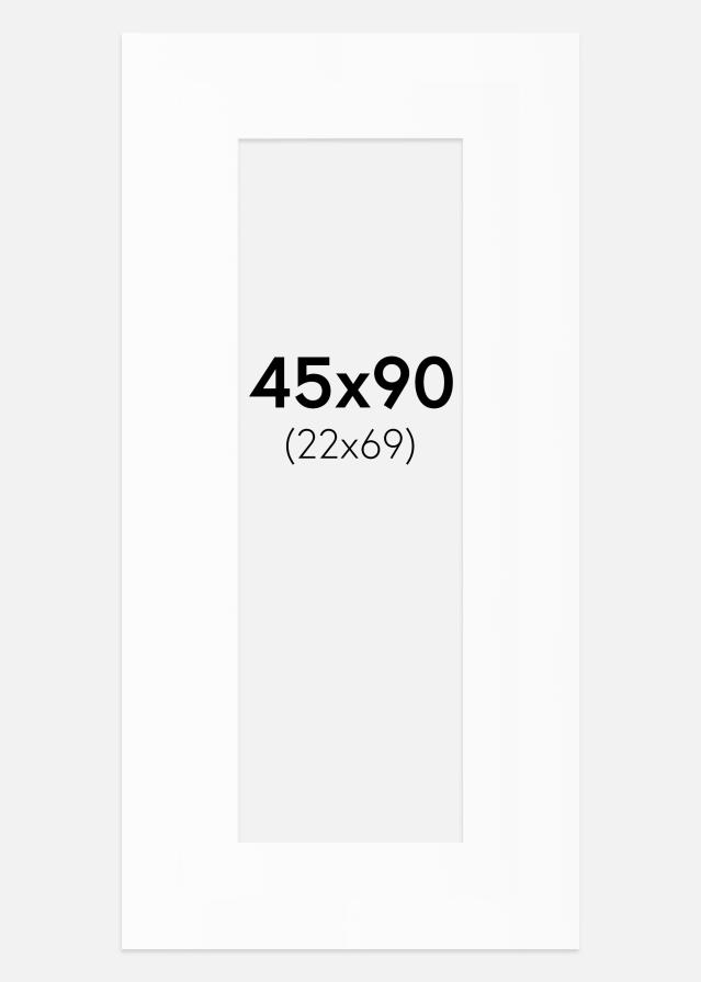 Passepartout Vit Standard (Vit Kärna) 45x90 cm (22x69)