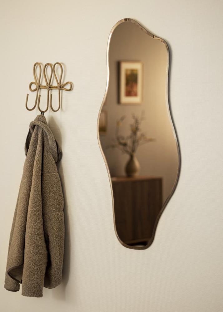 Spegel Wave Brown 55x110 cm