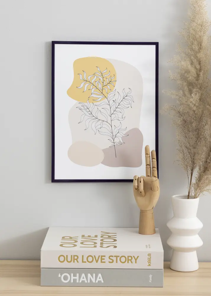 Ram New Lifestyle Mörklila 50x70 cm - Passepartout Svart 42x59,4 cm (A2)
