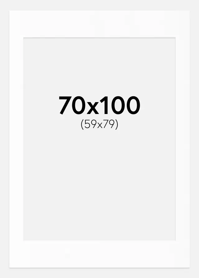 Passepartout Canson Vit (Vit kärna) 70x100 cm (59x79)