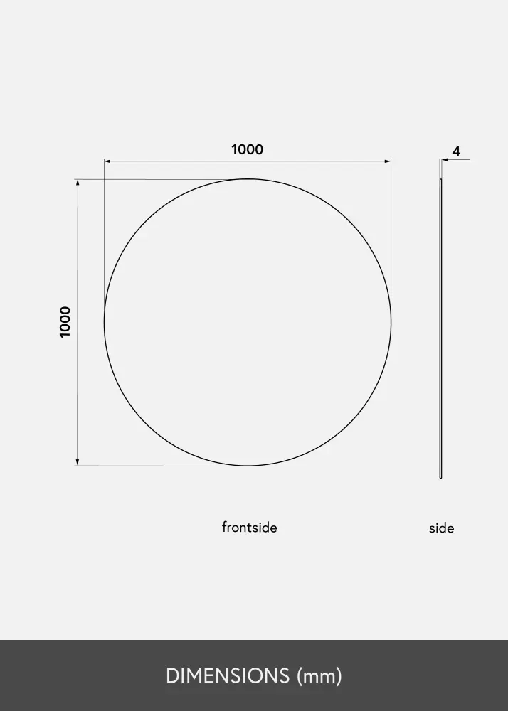 KAILA Rund Spegel 100 cm Ø