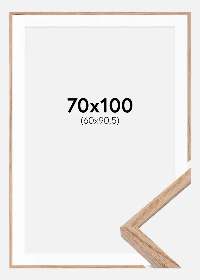 Ram E-Line Ek 70x100 cm - Passepartout Vit 61x91,5 cm