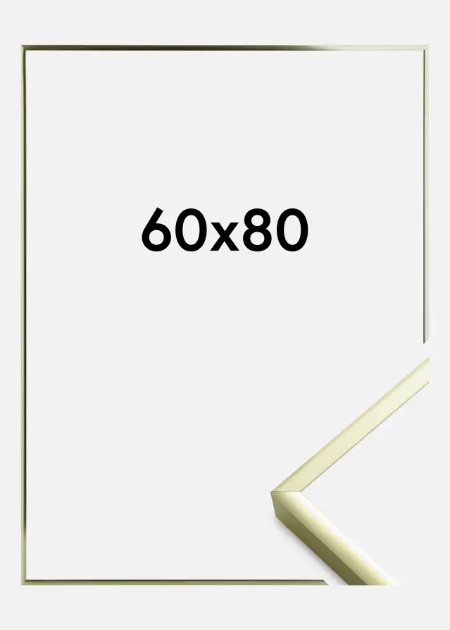 Ram Poster Frame Aluminum Akrylglas Gold 60x80 cm