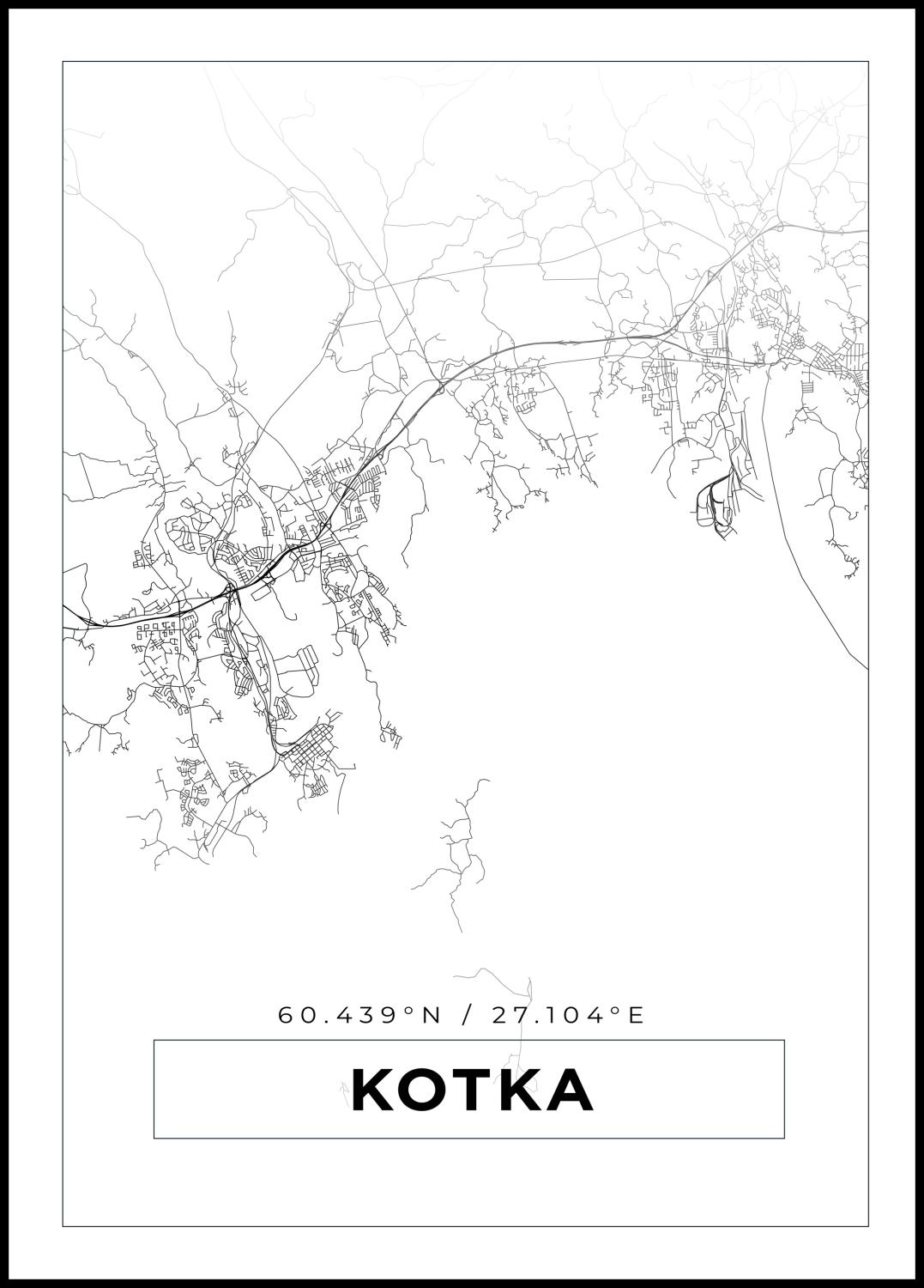 Product Image for Karta - Kotka - Vit Poster (40x50 cm)