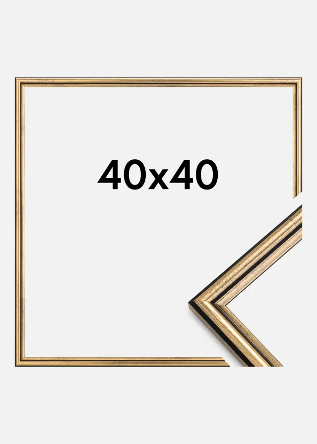 Ram Horndal Akrylglas Guld 40x40 cm