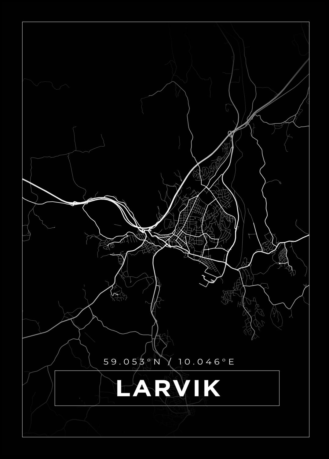 Product Image for Karta - Lavrik - Svart Poster (21x29.7 cm (A4))