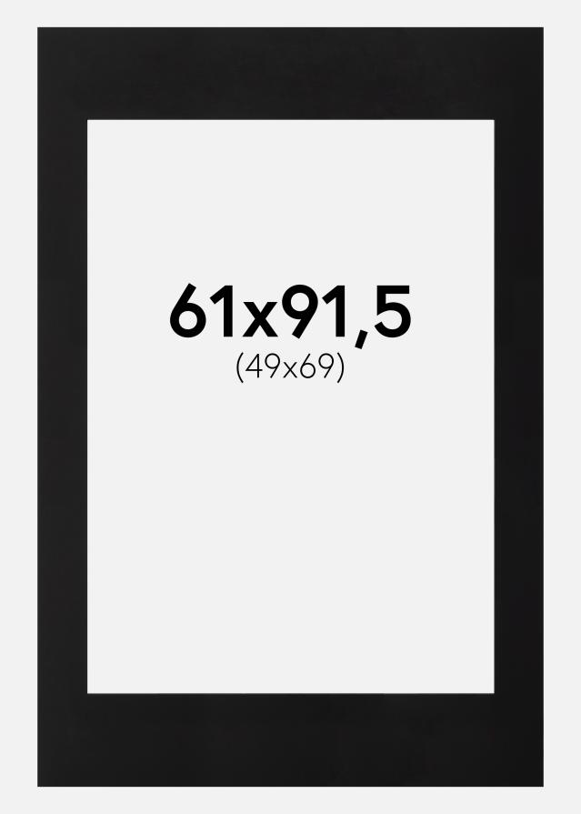 Passepartout Svart (Svart kärna) 61x91,5 cm (49x69)