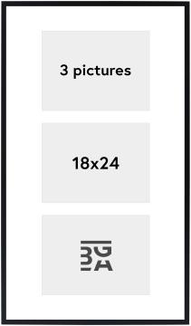 Edsbyn Collageram XIX Svart - 3 Bilder (18x24 cm)