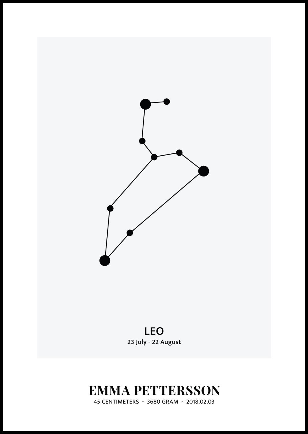 Leo - Stjärntecken (30x40 cm)