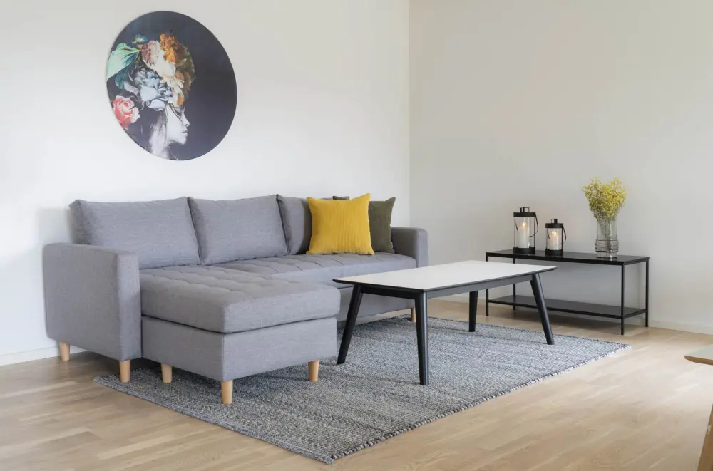 Soffbord Copenhagen 60x120 cm - Vit/Svart