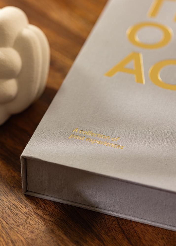 KAILA THROWBACK Grey - Coffee Table Photo Album (60 Svarta Sidor / 30 Blad)