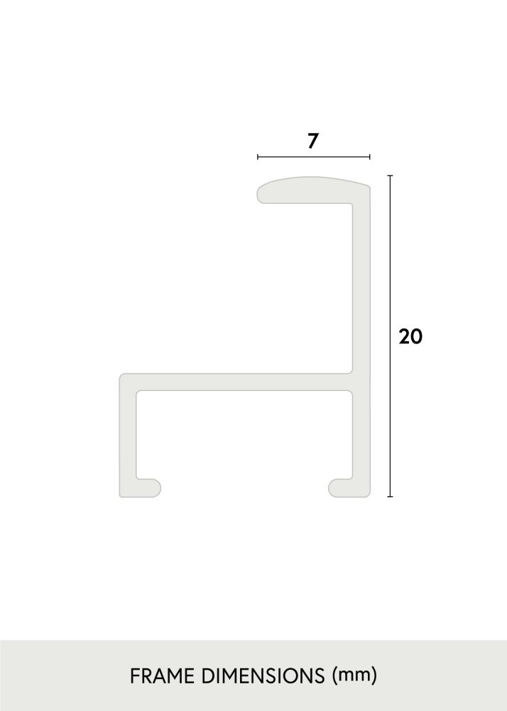 Spegel Minimal Black 55x160 cm