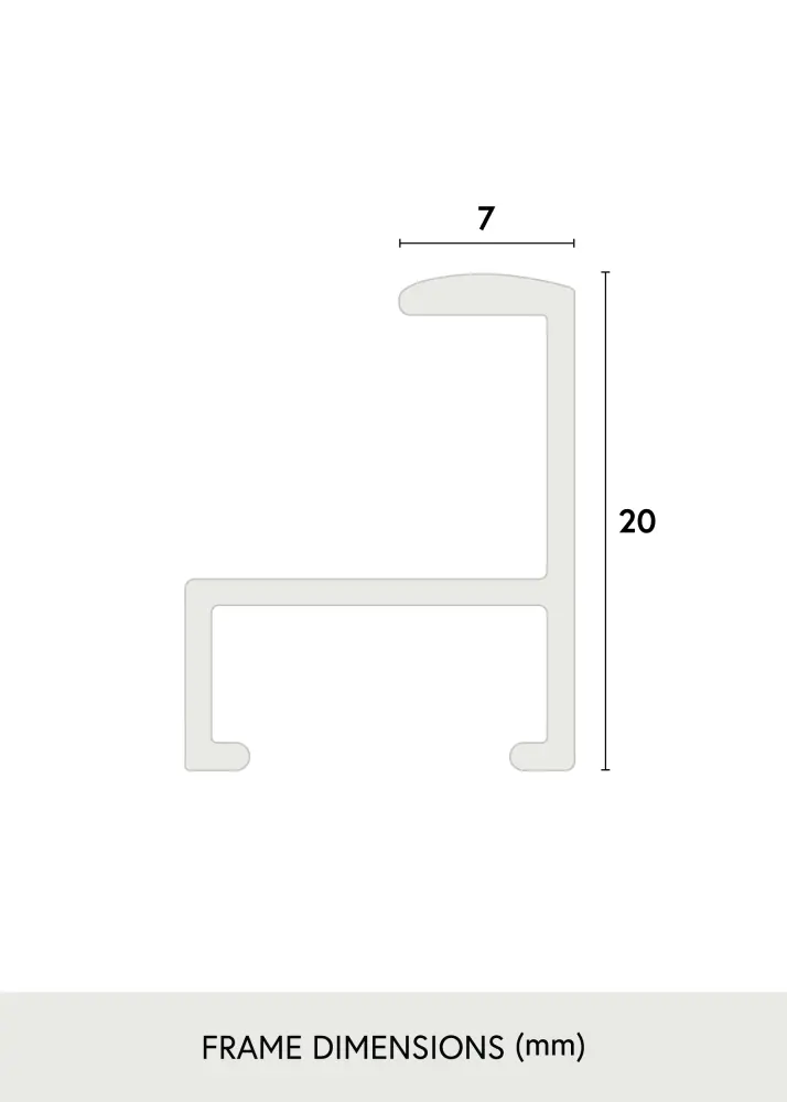 Spegel Minimal White 40x80 cm
