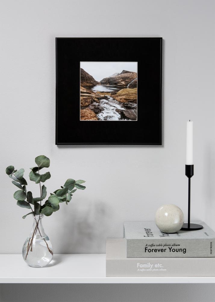 Passepartout XL Svart (Vit kärna) 25x35 cm (14x19)