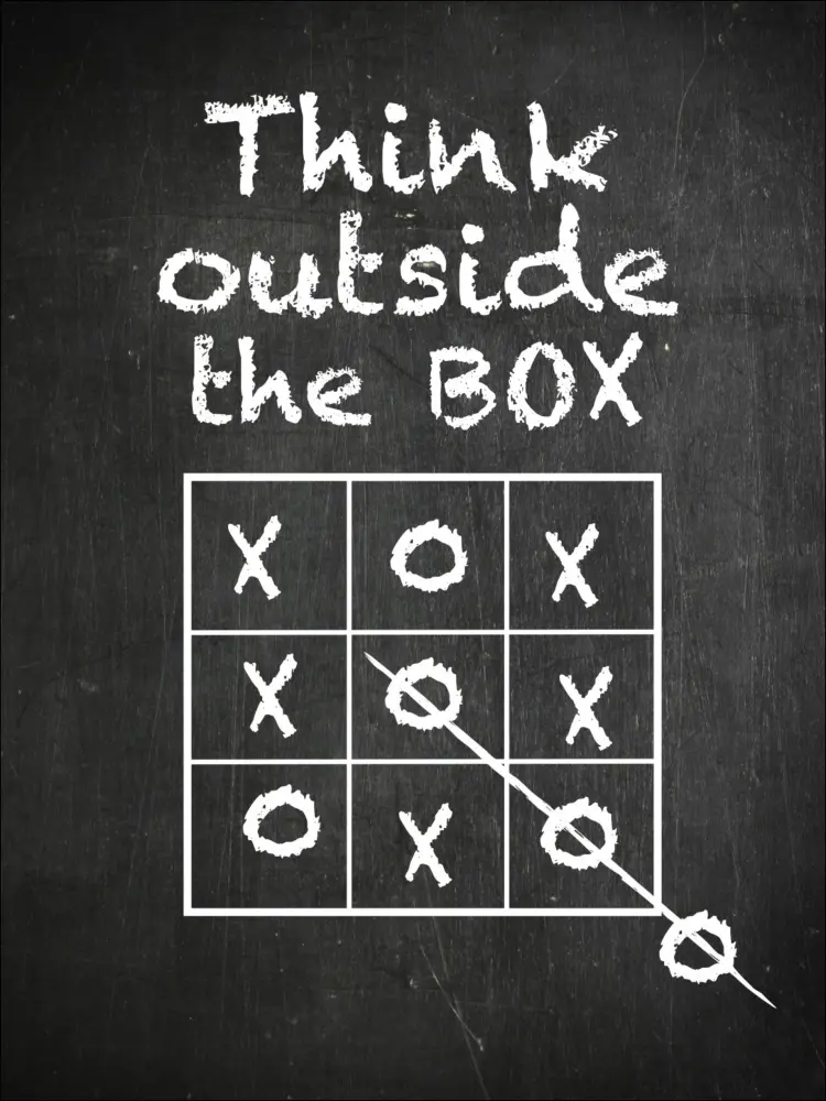 Think outside the box - 50x70 cm Poster