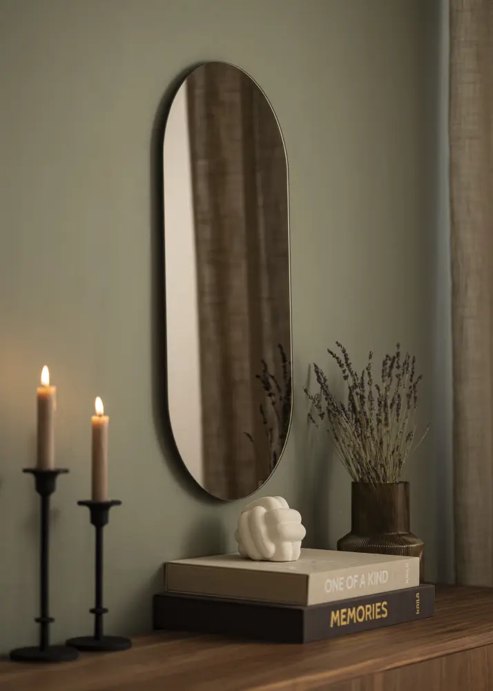 KAILA Spegel Oval Dark Bronze 35x70 cm