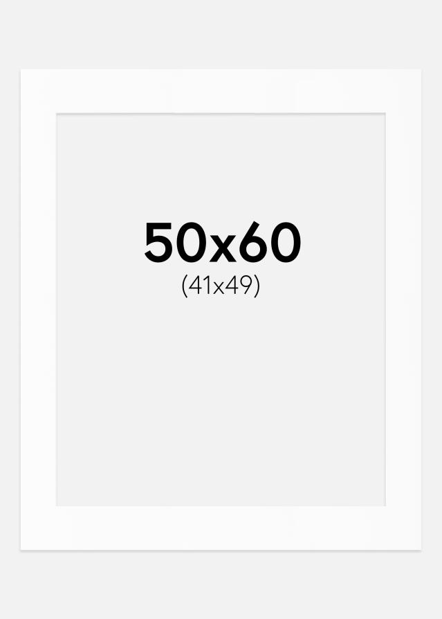 Passepartout Vit Standard (Vit Kärna) 50x60 cm (41x49)