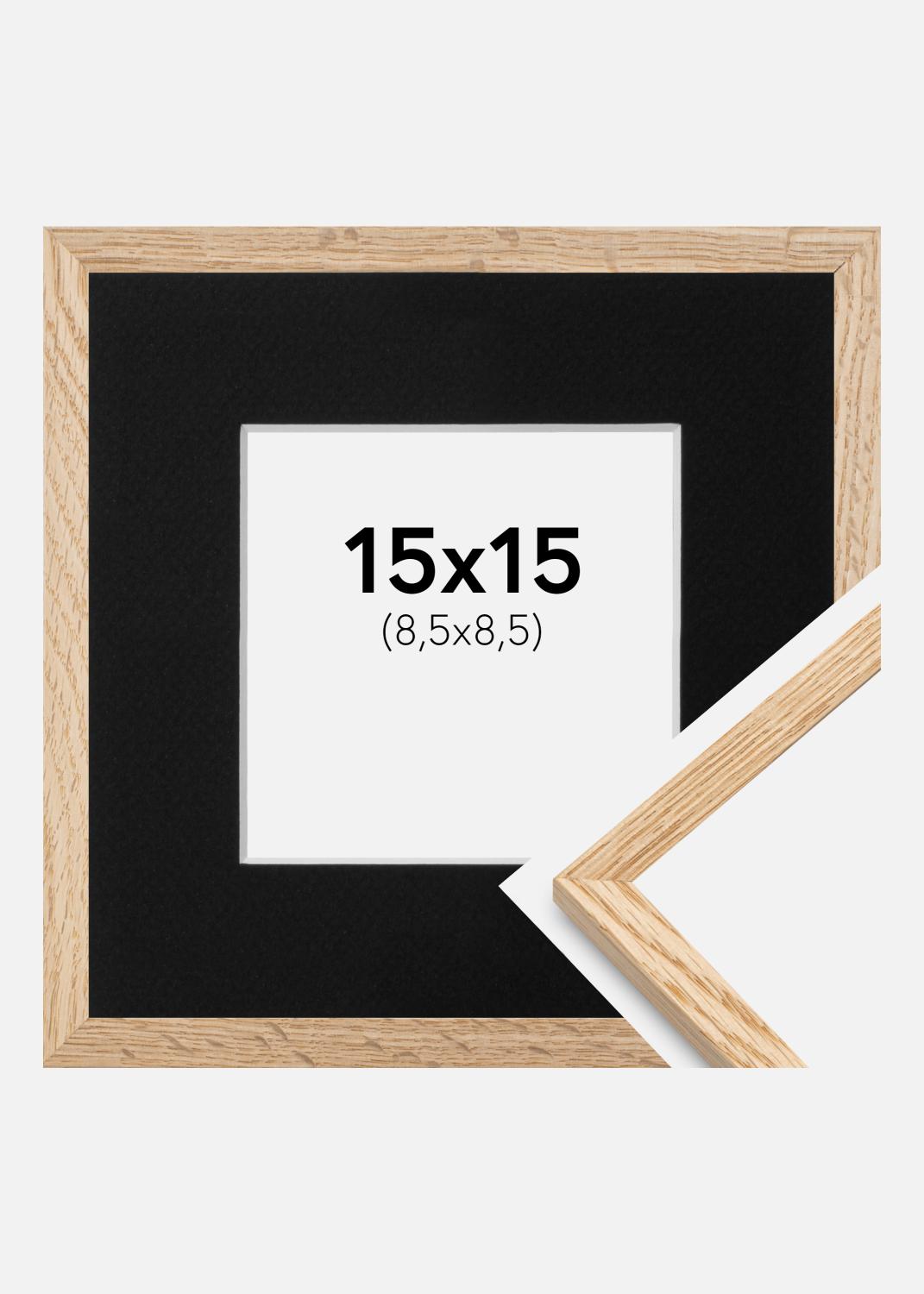 Product Image for Ram Tunn Ek 15x15 cm - Passepartout Svart 9x9 cm