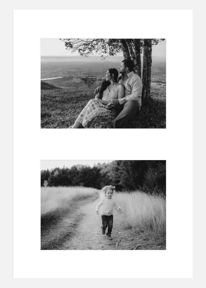 Passepartout Vit 10x15 cm - Collage 2 Bilder (5x7 cm)