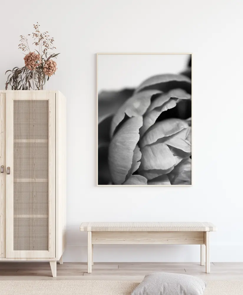 Peony B&W Poster