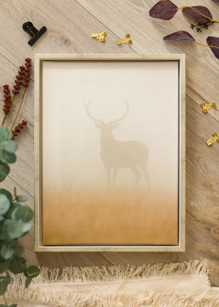 Ram Ra Canvasram Vit/Silver - Valfri Storlek