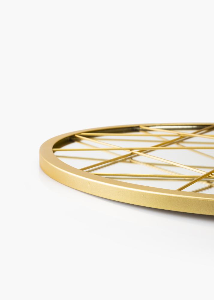 KAILA Rund Spegel Triangles - Guld 55 cm Ø