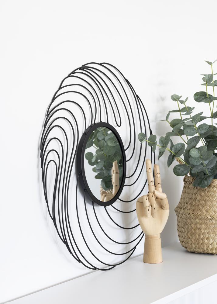 KAILA Spegel Storm - Svart 50 cm Ø