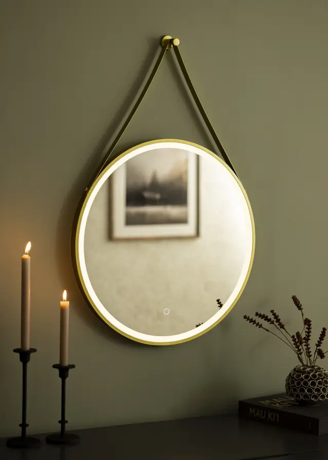 KAILA Spegel Belt LED Guld 60 cm Ø