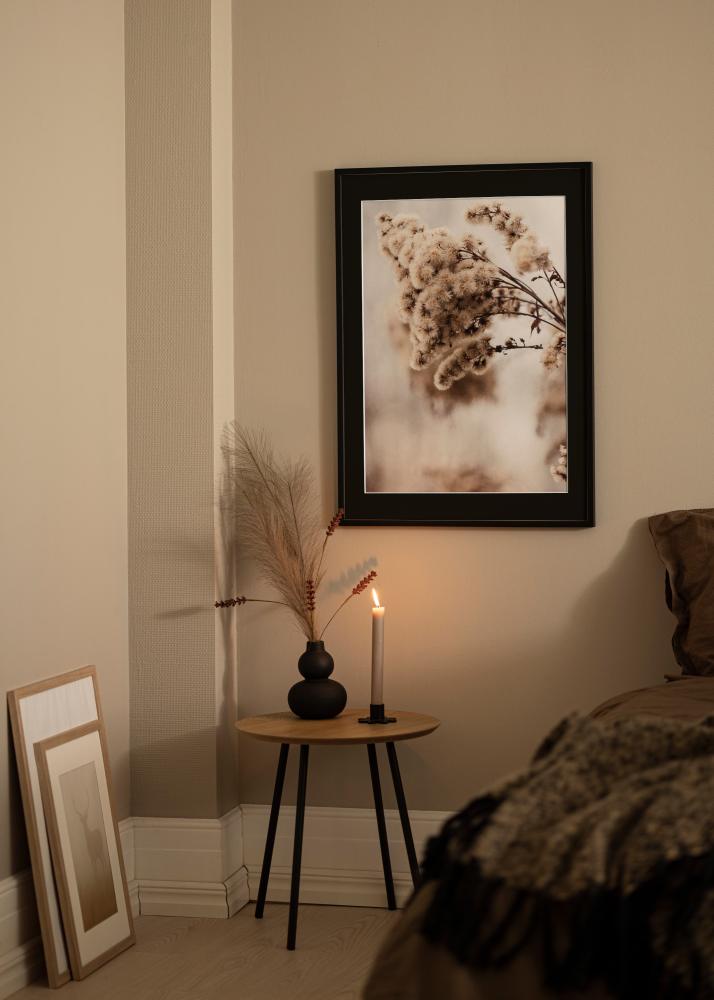 Ram E-Line Svart 30x40 cm - Passepartout Svart 21x29,7 cm (A4)