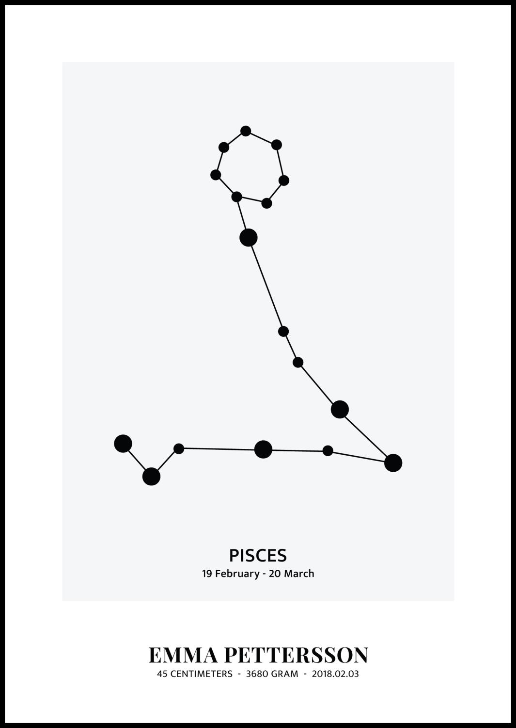 Pisces - Stjärntecken (50x70 cm)