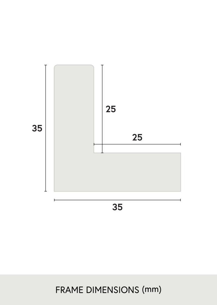 Ram Sussex Akrylglas Svart/Guld 30x30 cm