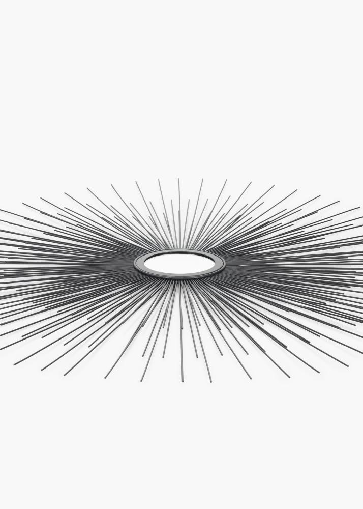 KAILA Rund Spegel Sunrays - Svart 80 cm Ø