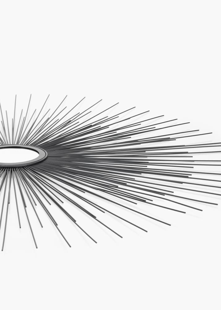 KAILA Rund Spegel Sunrays - Svart 80 cm Ø