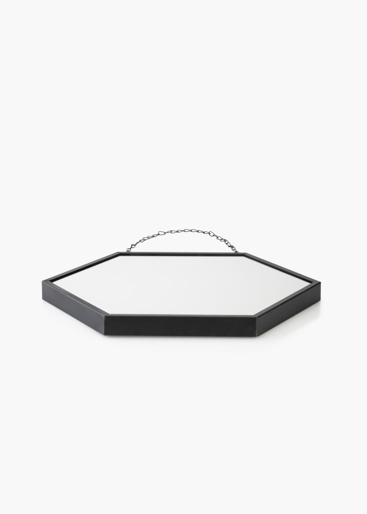 KAILA Spegel Hex Chain - Svart 39x45 cm