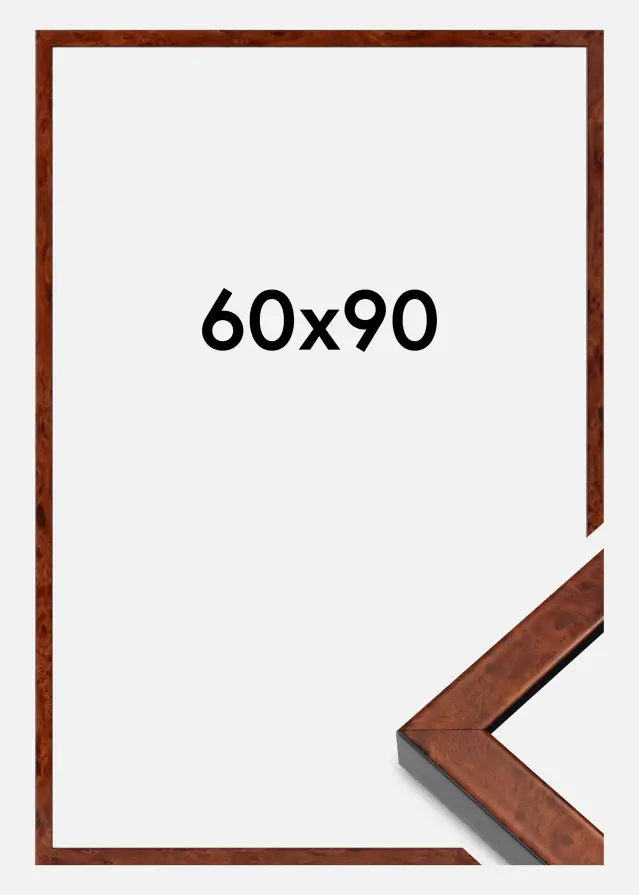 Ram Hermes Akrylglas Burr Walnut 60x90 cm
