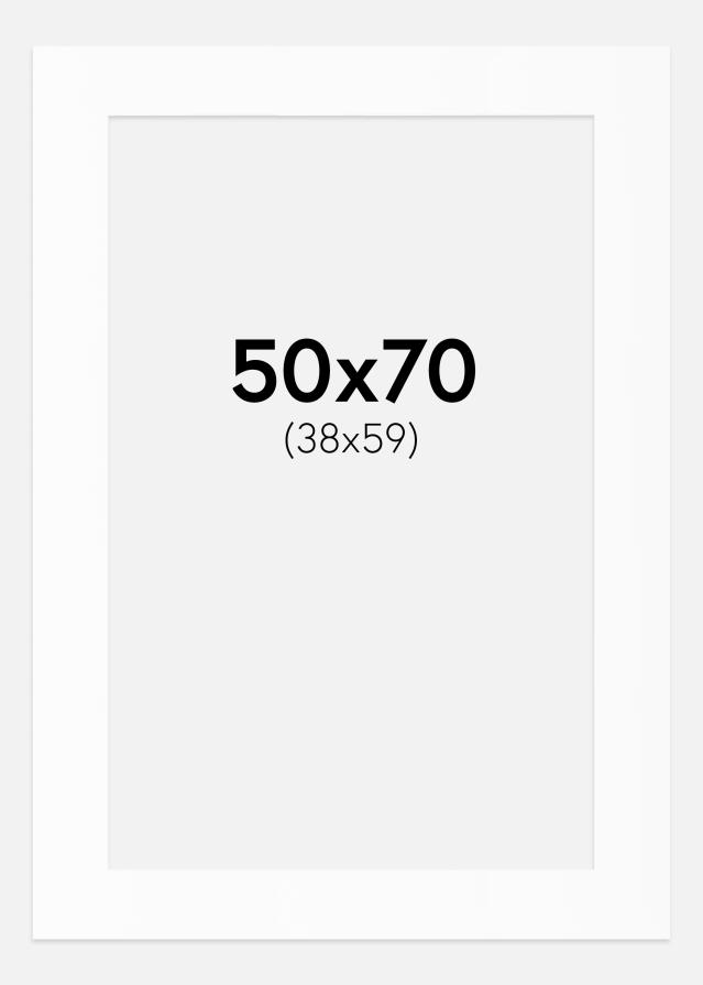Passepartout Vit Standard (Vit Kärna) 50x70 cm (38x59)