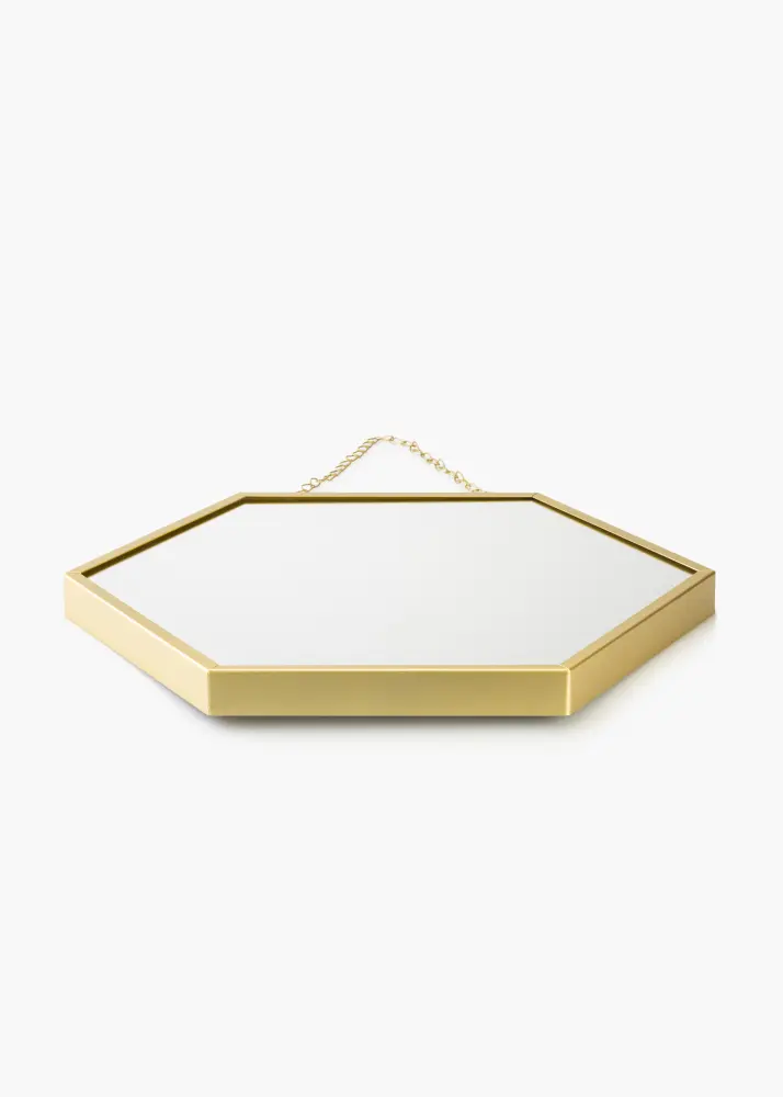 KAILA Spegel Hex Chain - Guld 39x45 cm