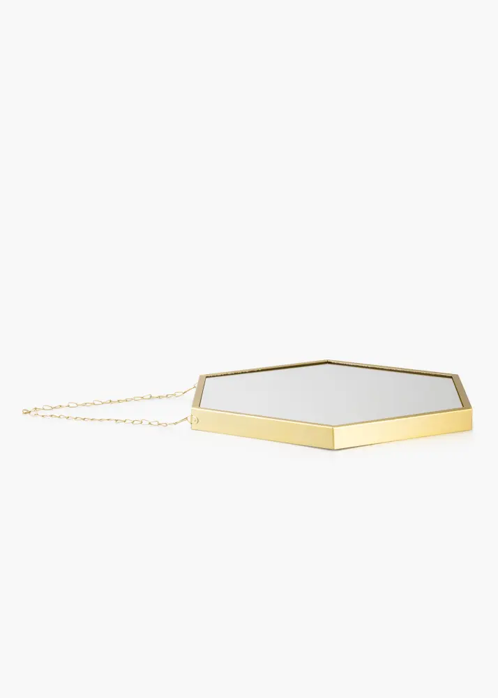 KAILA Spegel Hex Chain - Guld 39x45 cm
