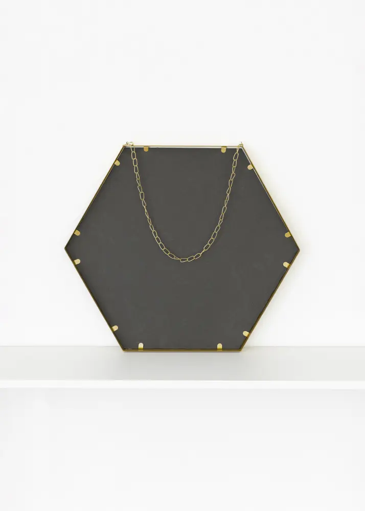 KAILA Spegel Hex Chain - Guld 39x45 cm
