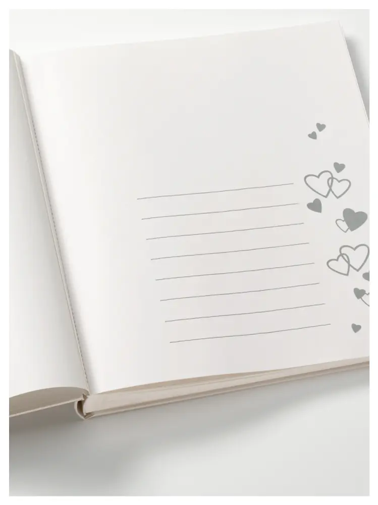 Ti Amo Album - 34x33 cm (100 Vita sidor / 50 blad)