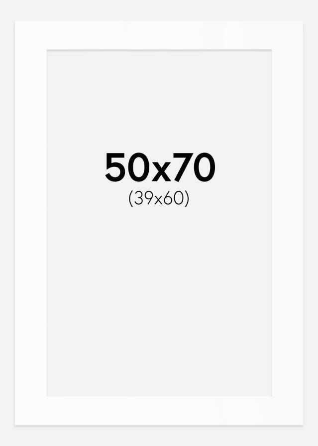 Passepartout Vit Standard (Vit Kärna) 50x70 cm (39x60)