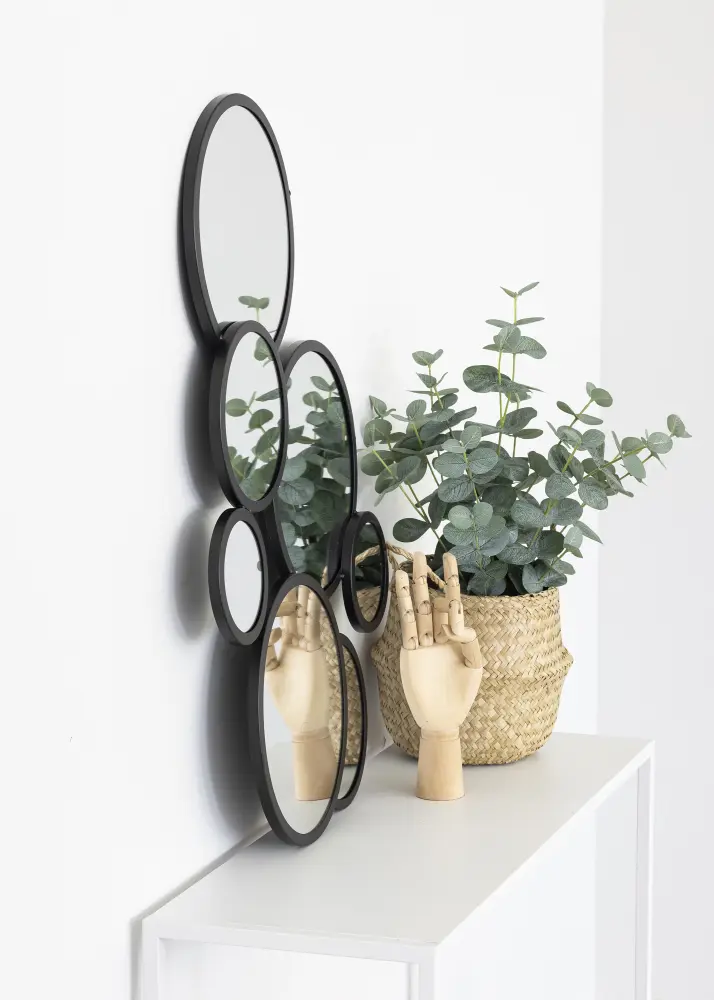 KAILA Spegel Bubbles - Svart 72x43 cm