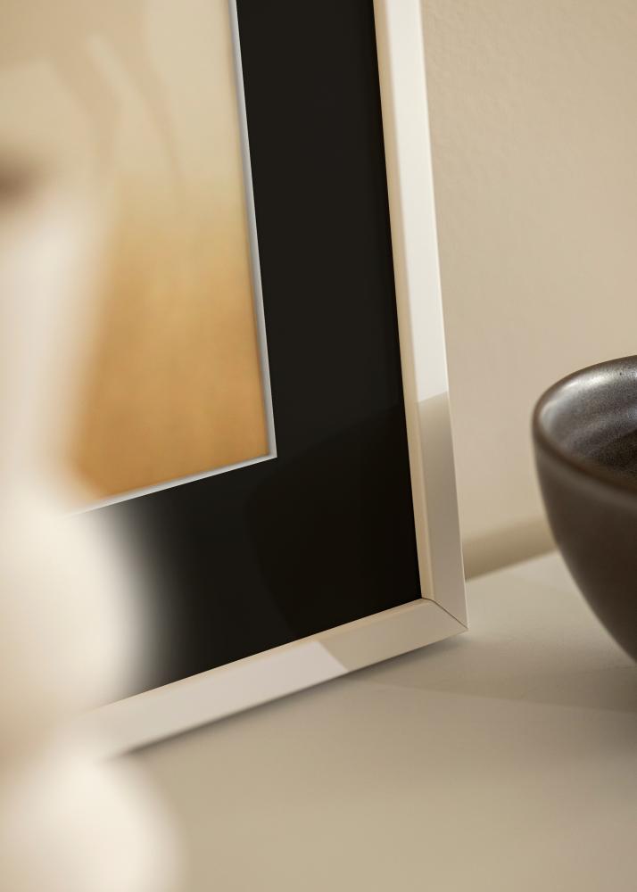 Ram E-Line Vit 70x100 cm - Passepartout Svart 59,4x84 cm (A1)