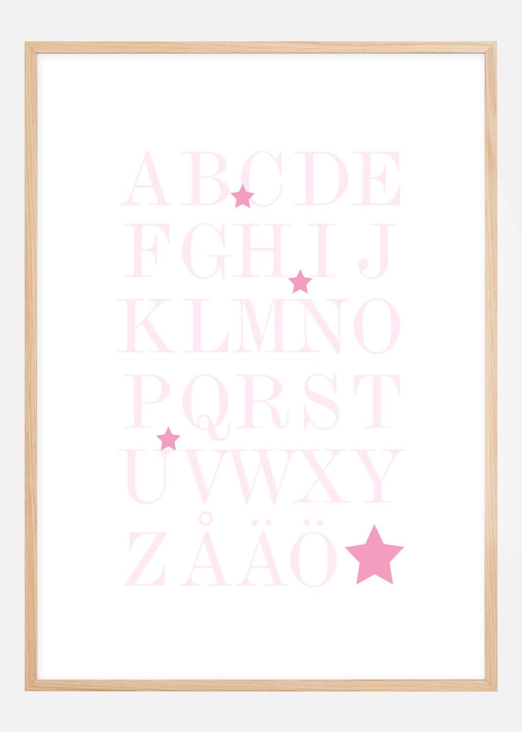 ABC - Rosa Poster (21x29.7 cm (A4))